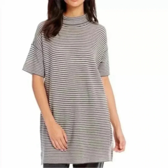 Eileen Fisher Merino Wool Striped Tunic Dress Size XS - Picture 2 of 8